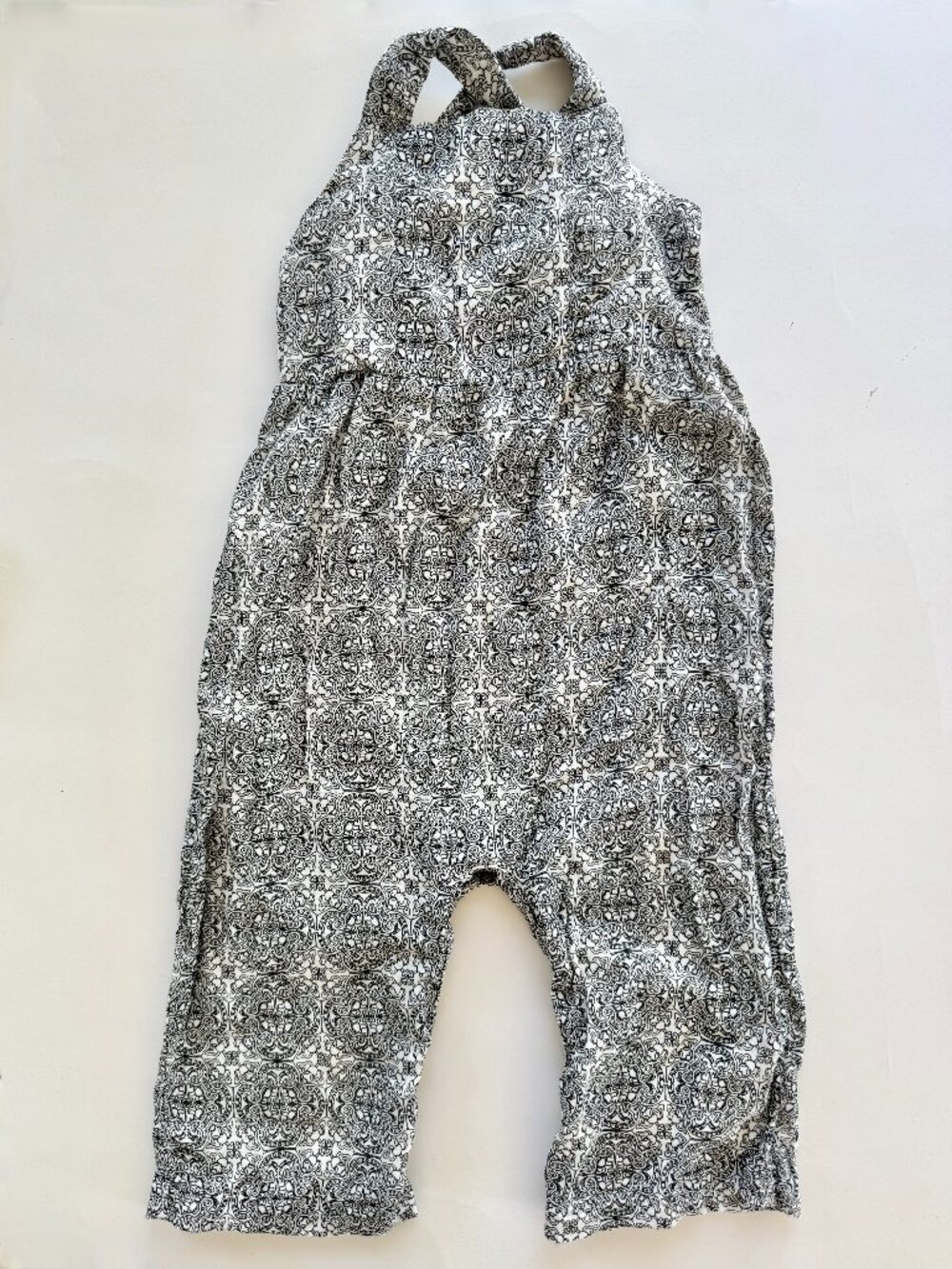 Kate Quinn Girls Medallion Print Halter Jumpsuit 18-24M